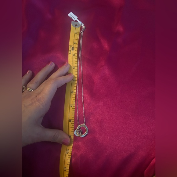 Sterling Silver Necklace with Intertwined Circles - Picture 5 of 5